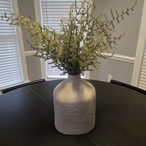 Hearth & Hand Cream Vase with Greenery